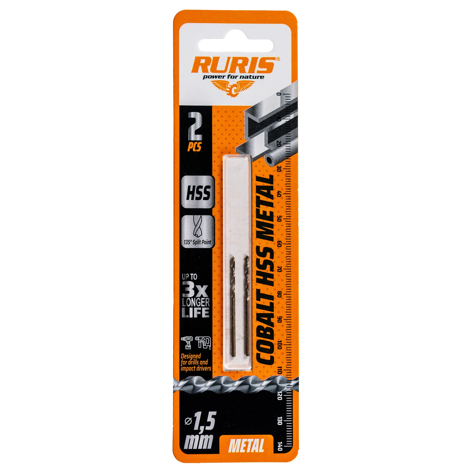 Burghiu RURIS cobalt hss metal 1.5 mm