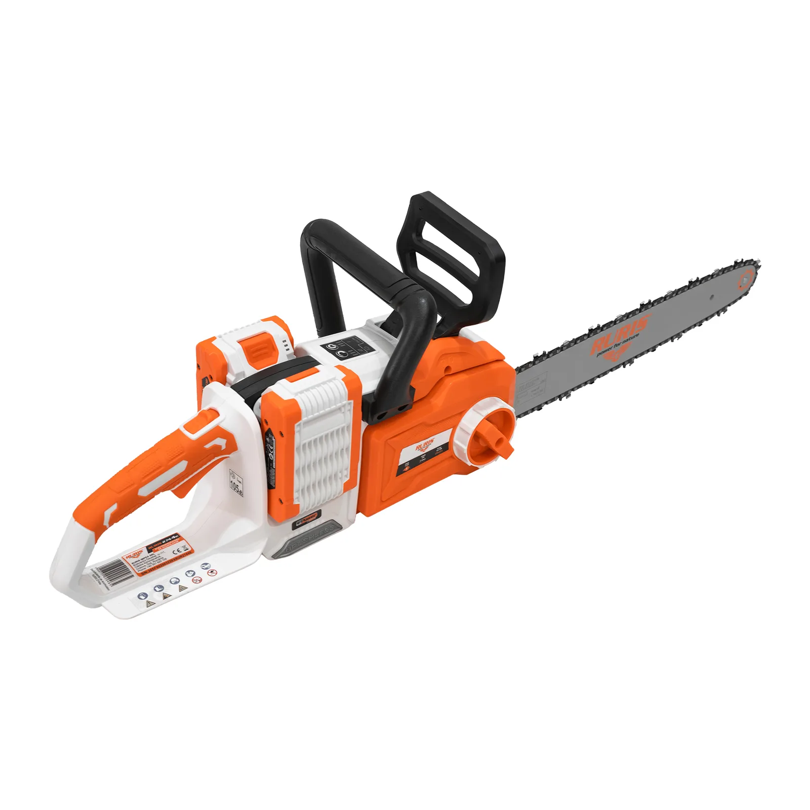 Electroferastrau pe acumulator RURIS 2744e, 2x20V, sina 400mm, viteza lant 25 m/s, include 2 acumulatori 2400e X-Charge