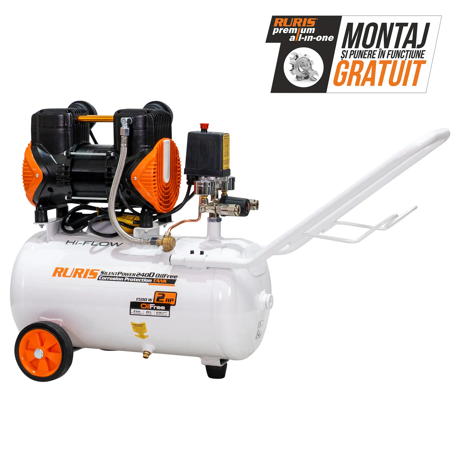 Compresor RURIS silent power 2400 oil free