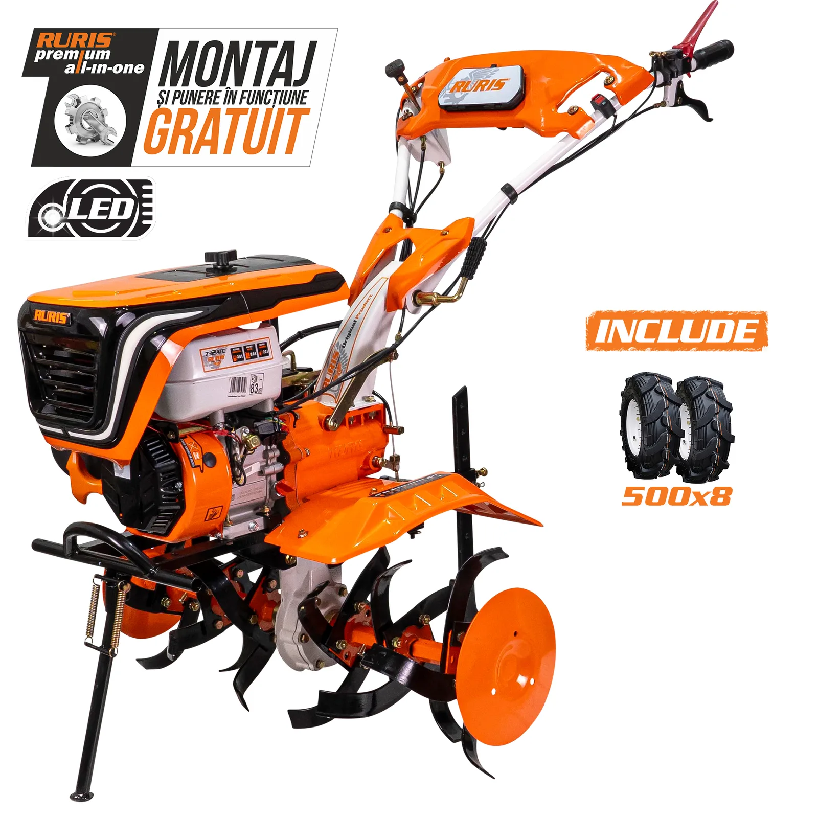 Motosapatoare RURIS 732k+ roti cauciuc 5.00-8