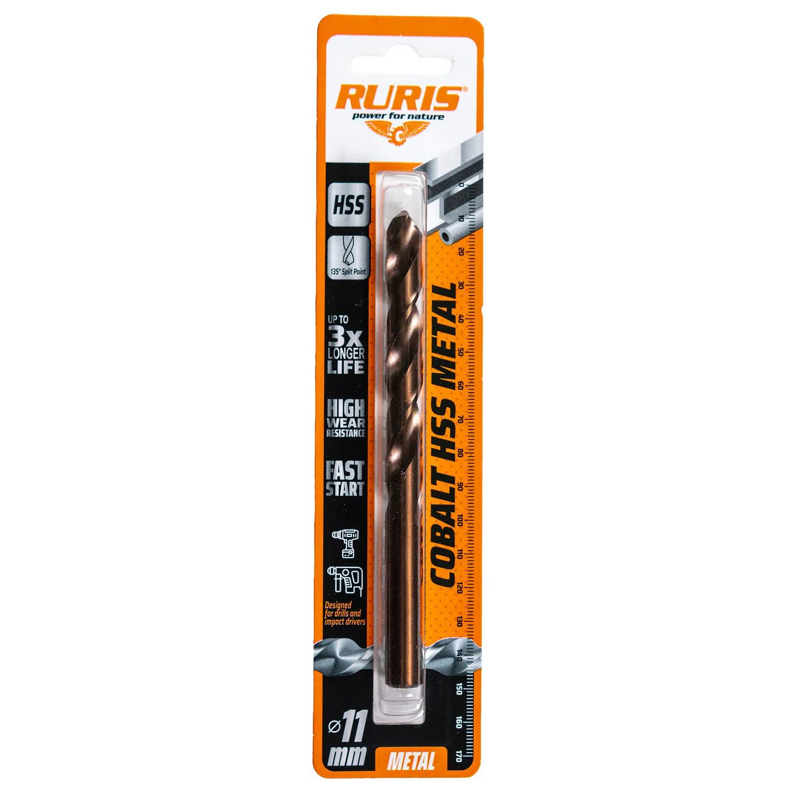 Burghiu RURIS cobalt hss metal 11 mm