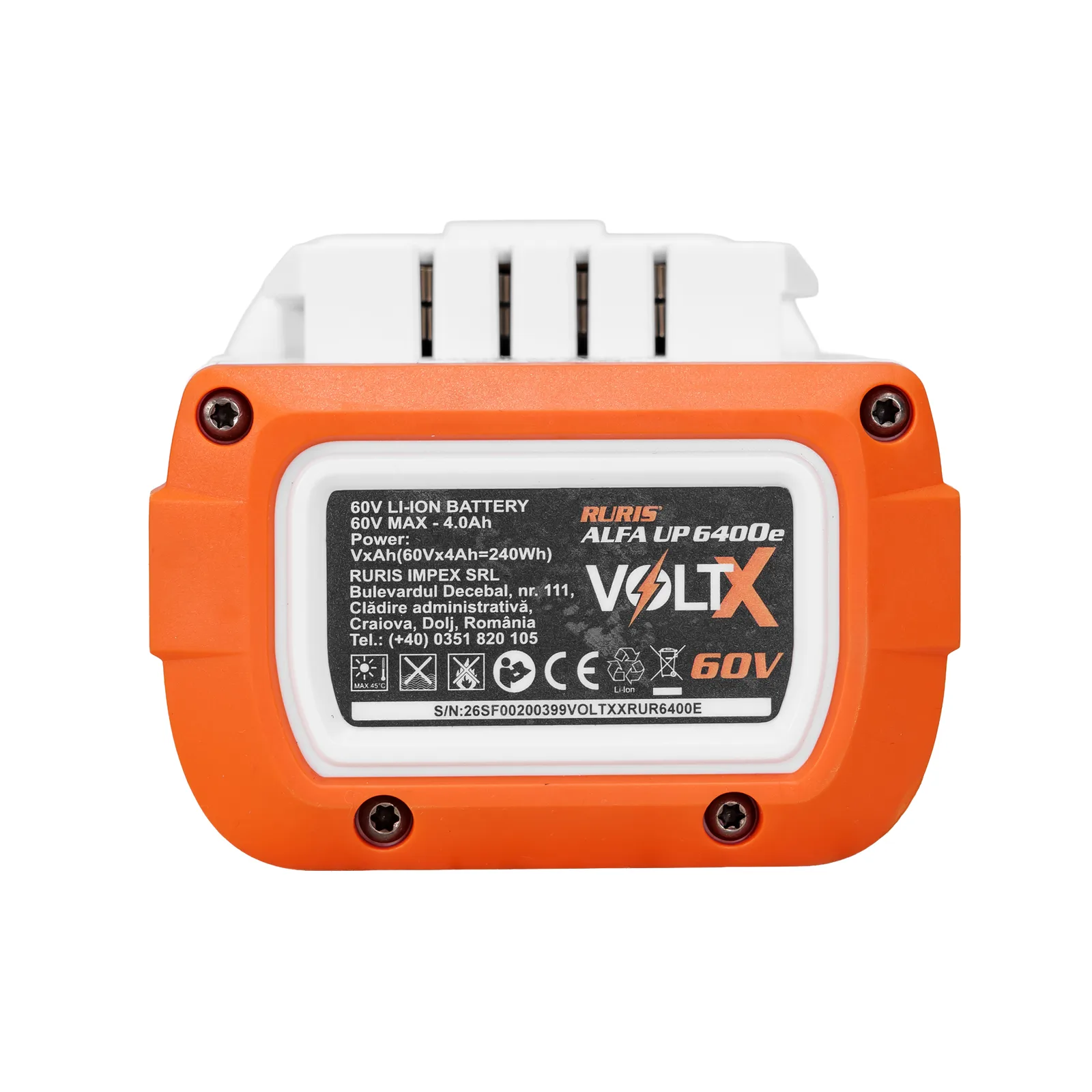 Acumulator RURIS Alfa Up 6400e, 60V, 4Ah, pentru platforma VoltX