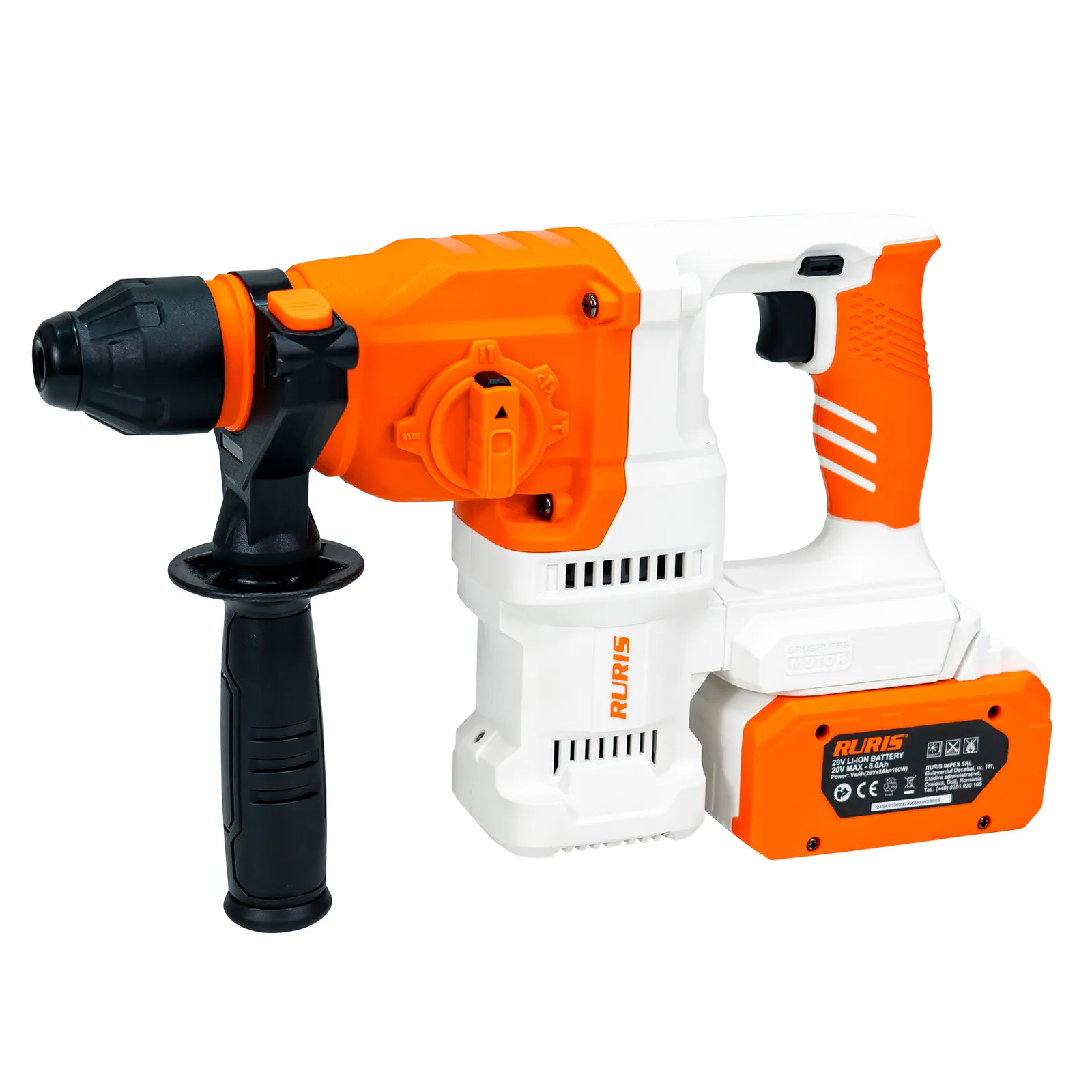 Ciocan rotopercutor pe acumulator RURIS RMX2813 Power Alfa Up, SDS Plus cu daltuire si variolock, include acumulator 2400e X-Charge
