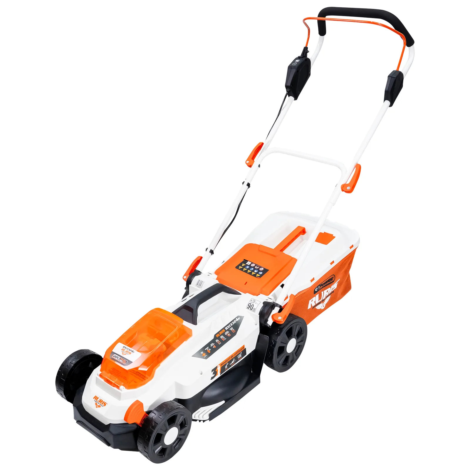 Masina de tuns gazon pe acumulator RURIS RXI3324e Power Alfa Up, 20V, latime de taiere 330mm, sac colector 30L, include acumulator si incarcator